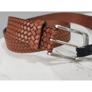 Jack & Jones Leather brown braided men's belt‎ dress up church wedding JACKLEO